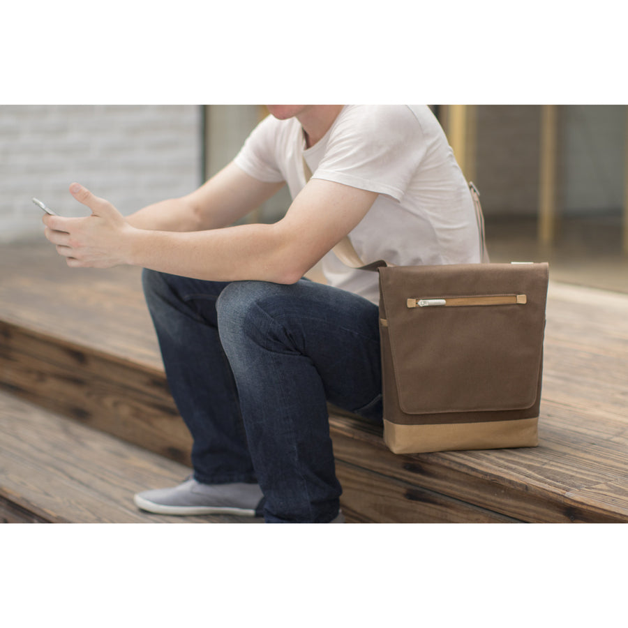 Moshi Aerio Lite Carrying Case (Messenger) for 12" Apple iPad - Cocoa Brown