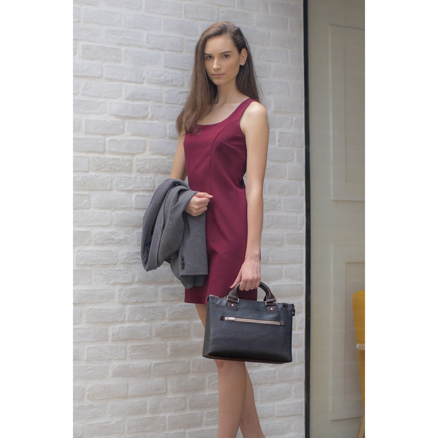 Moshi Moshi Urbana Mini Lightweight Bag - Metro Black, Padded Phone/tablet Compartments, Detachable Shoulder Strap