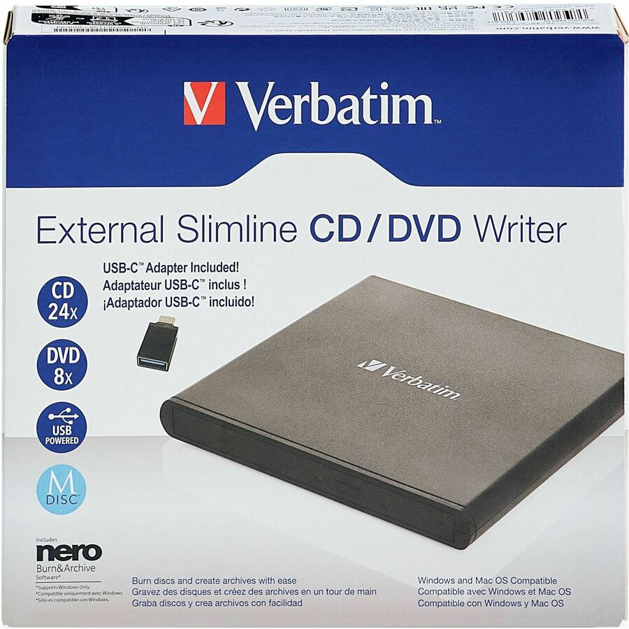 External Slimline CD/DVD Writer
