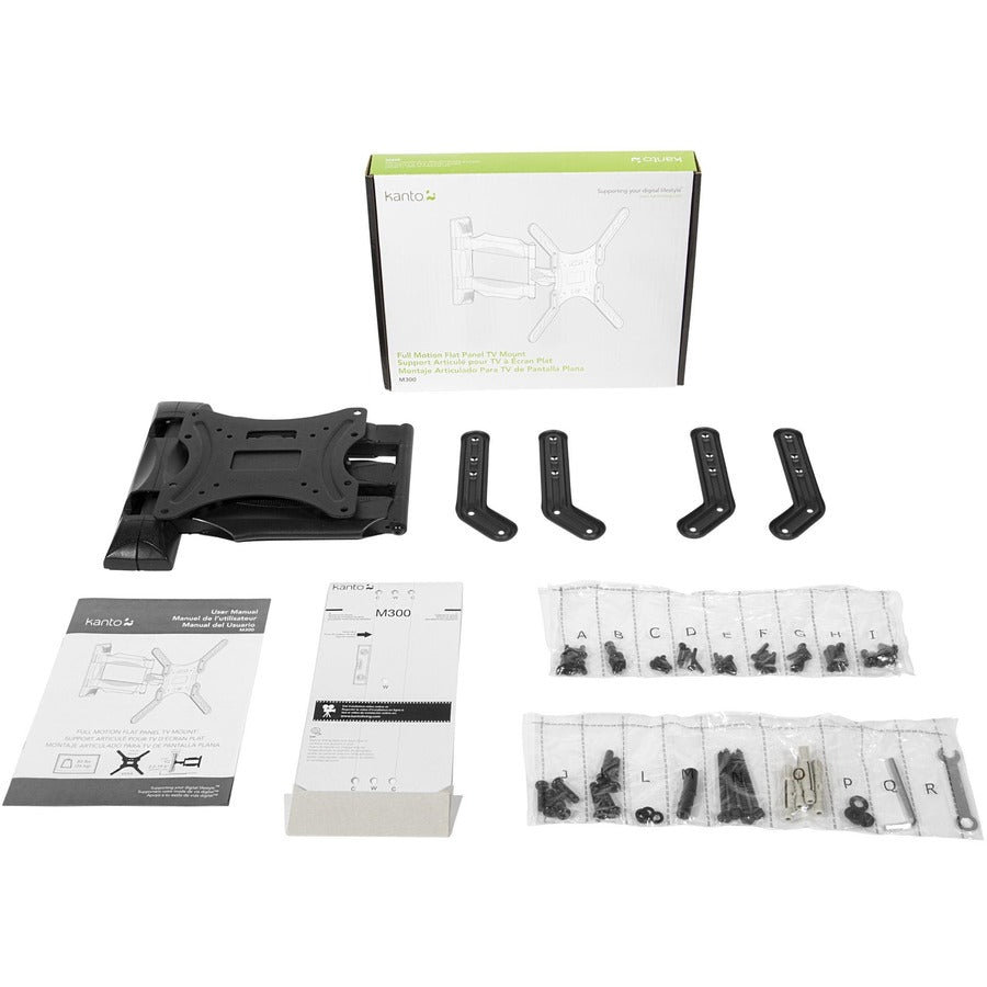 Kanto M300 Wall Mount for TV - Black