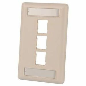 Ortronics HDJ 3-Port Single-Gang Faceplate with Label Field