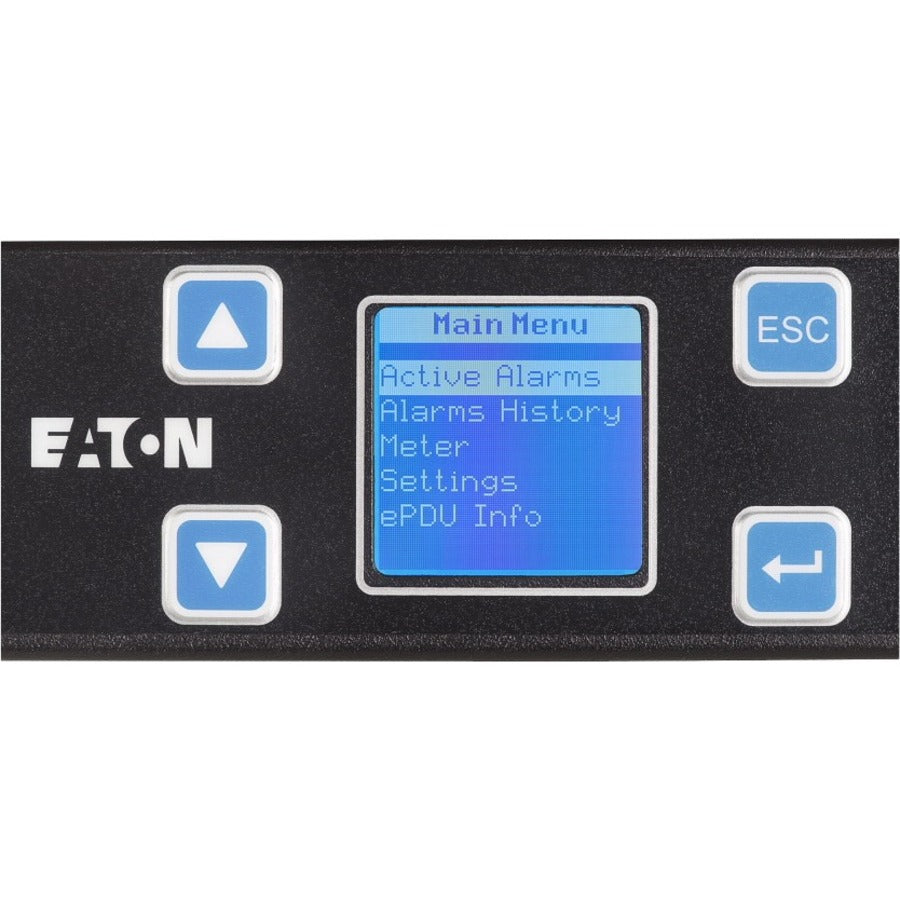 Eaton Metered Input rack PDU, 1U, 5-20P input, 1.92 kW max, 120V, 16A, 10 ft cord, Single-phase, Outlets: (12) 5-20R