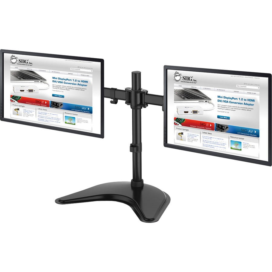 SIIG Articulated Freestanding Dual Monitor Desk Stand - 13"-27"