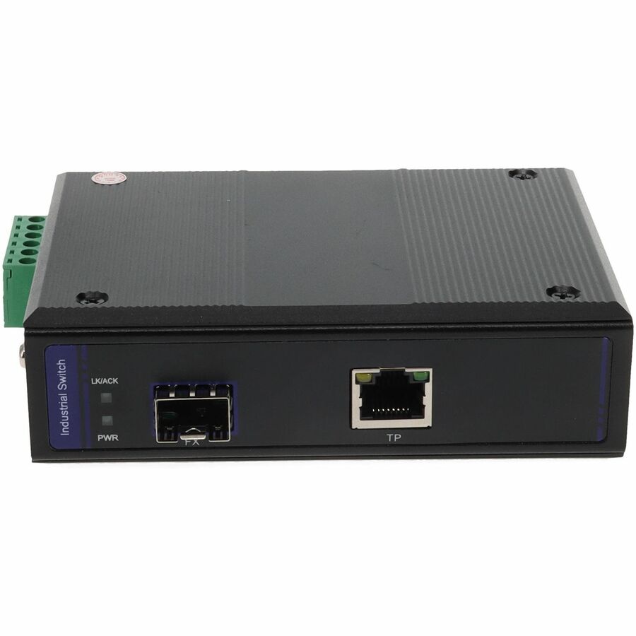AddOn 1 10/100/1000Base-TX(RJ-45) to 1 Open SFP Port Industrial Media Converter