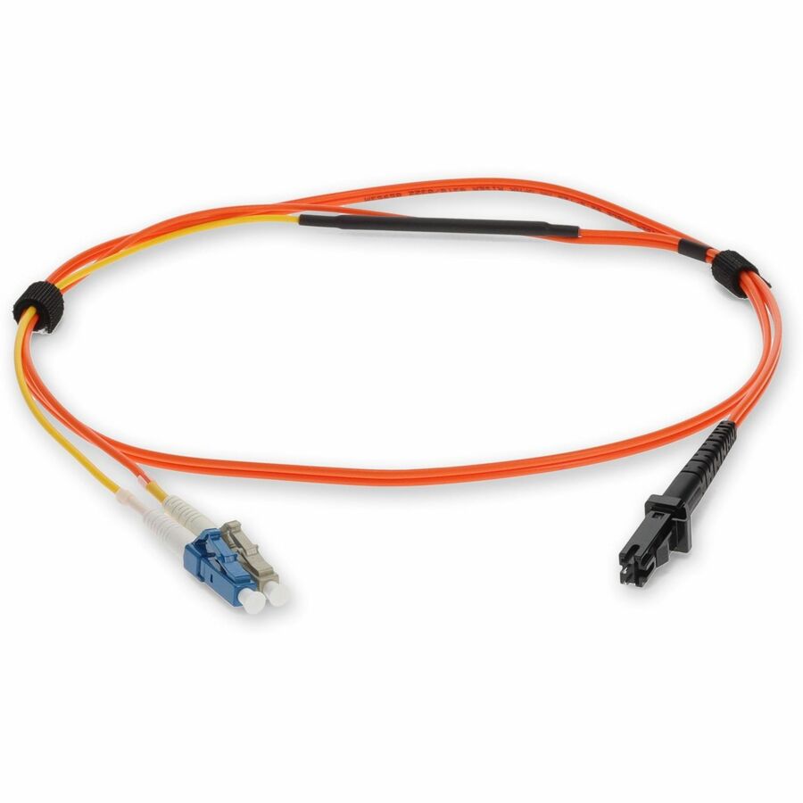 AddOn 3m MT-RJ (Male) to LC (Male) Straight Orange OM1 & OS1 Duplex Fiber OFNR (Riser-Rated) Mode Conditioning Cable