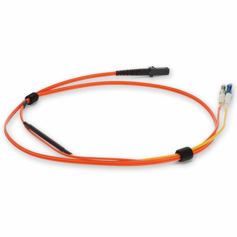 AddOn 3m MT-RJ (Male) to LC (Male) Straight Orange OM1 & OS1 Duplex Fiber OFNR (Riser-Rated) Mode Conditioning Cable