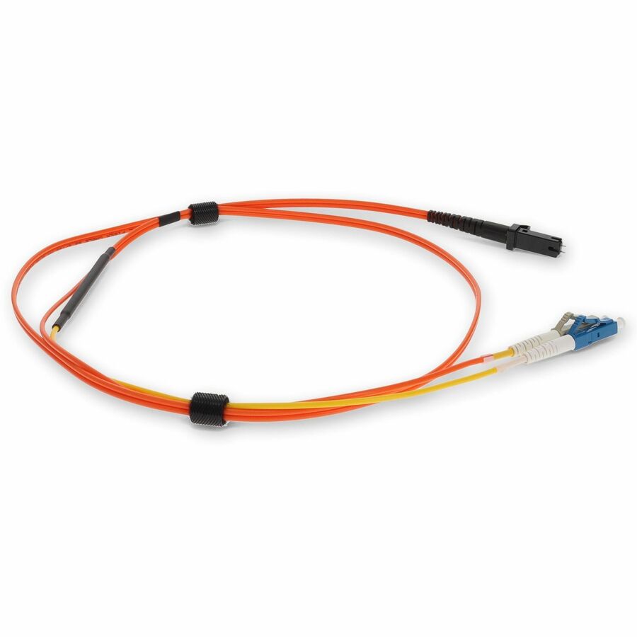 AddOn 3m MT-RJ (Male) to LC (Male) Straight Orange OM1 & OS1 Duplex Fiber OFNR (Riser-Rated) Mode Conditioning Cable