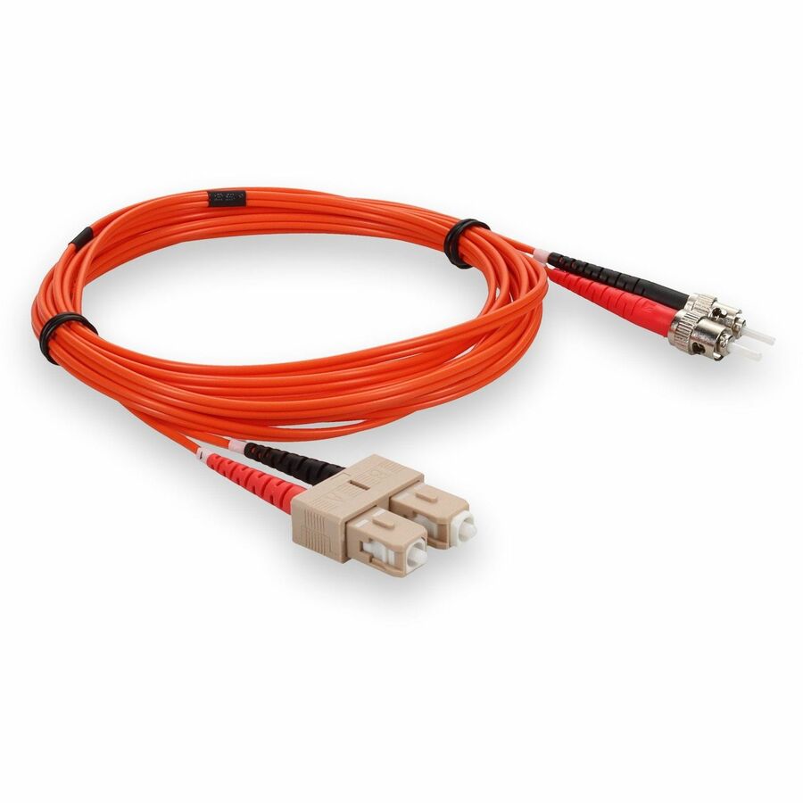 AddOn 7m SC (Male) to ST (Male) Orange OM1 Duplex Fiber OFNR (Riser-Rated) Patch Cable