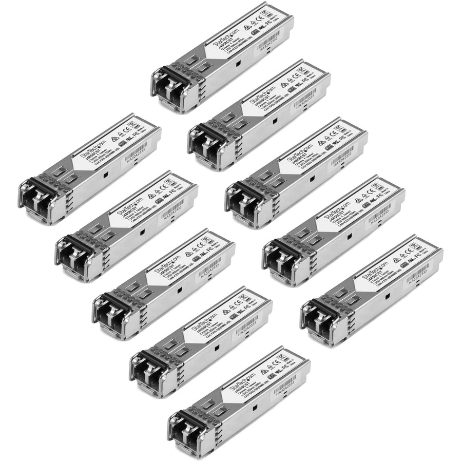StarTech.com 10 pack HPE J4858C Compatible SFP Module - 1000BASE-SX - 1GE Gigabit Ethernet SFP 1GbE Multi Mode/MMF Fiber Transceiver 550m