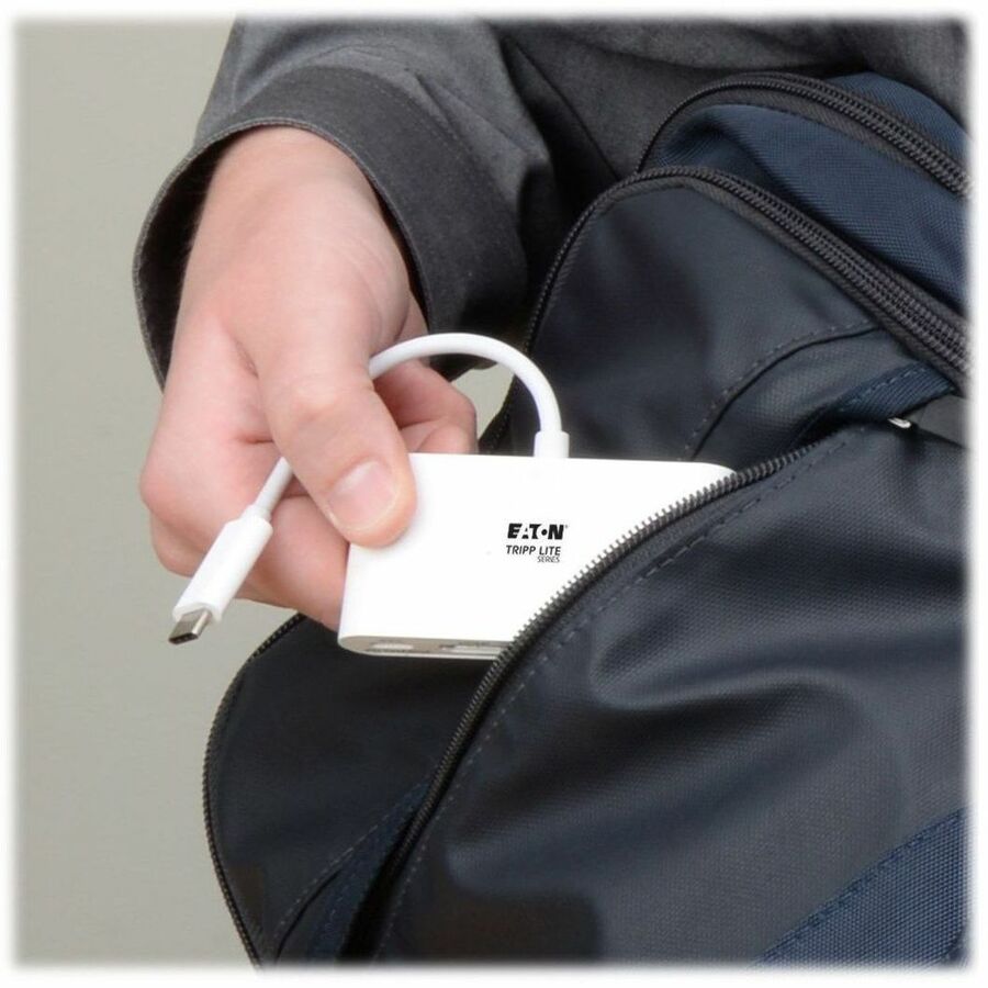 Eaton Tripp Lite Series 4-Port USB-C Hub, USB 3.x (5Gbps), 4x USB-A Ports, 60W PD Charging, White