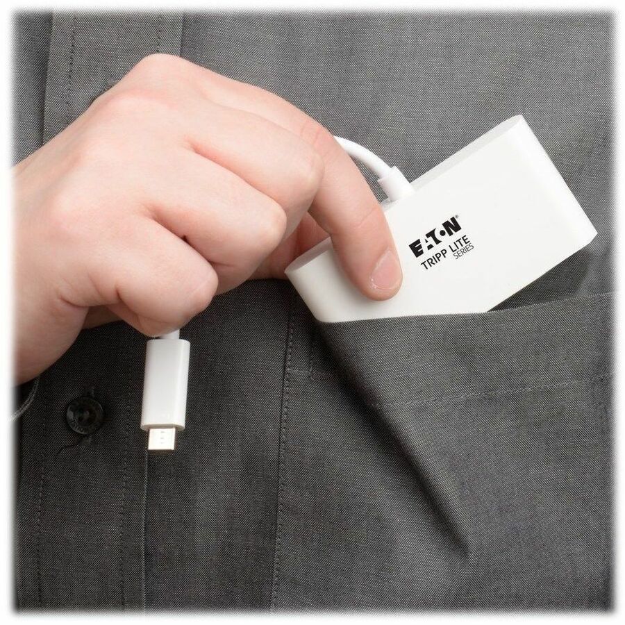 Eaton Tripp Lite Series 4-Port USB-C Hub, USB 3.x (5Gbps), 4x USB-A Ports, 60W PD Charging, White