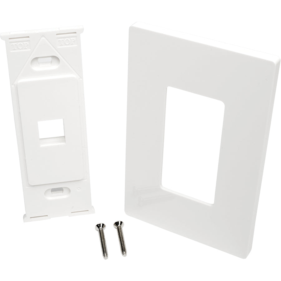 Eaton Tripp Lite Series 1-Port Keystone Single-Gang Faceplate, White, TAA