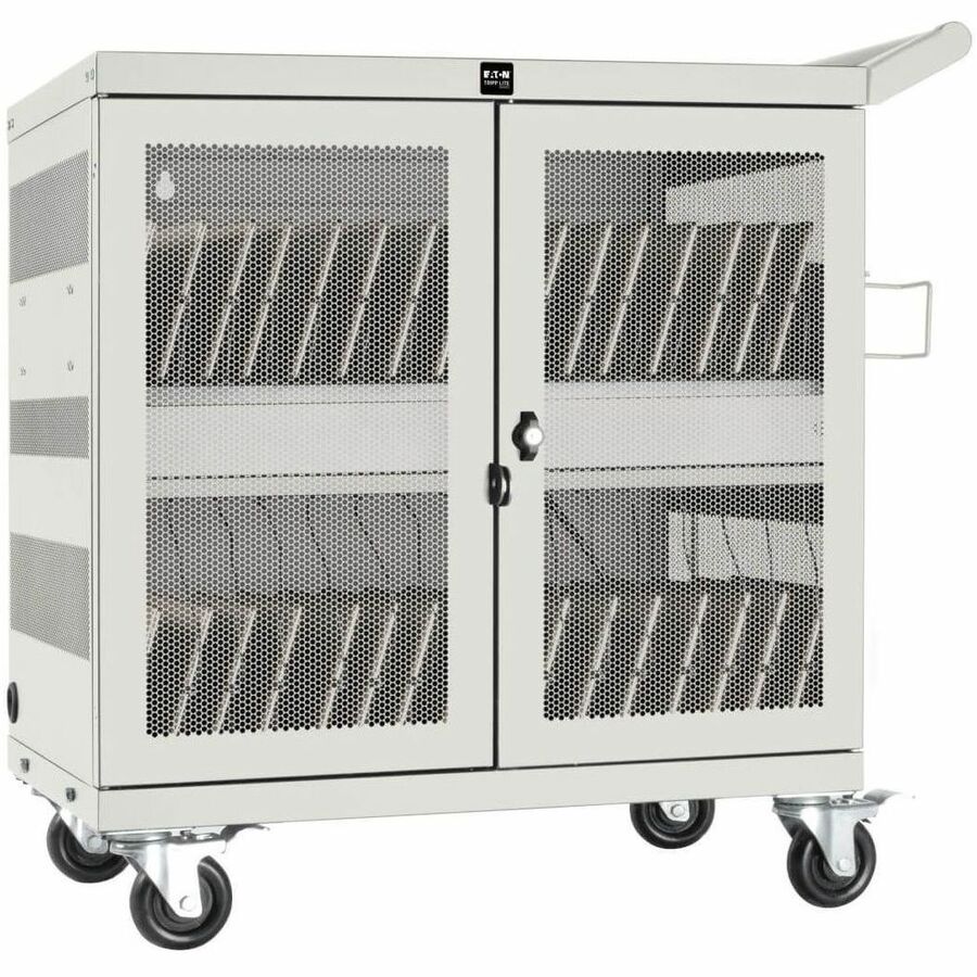 Eaton Tripp Lite Series Multi-Device Charging Cart, 32 USB Ports, iPad and Android Tablets, Wall-Mount Option, White
