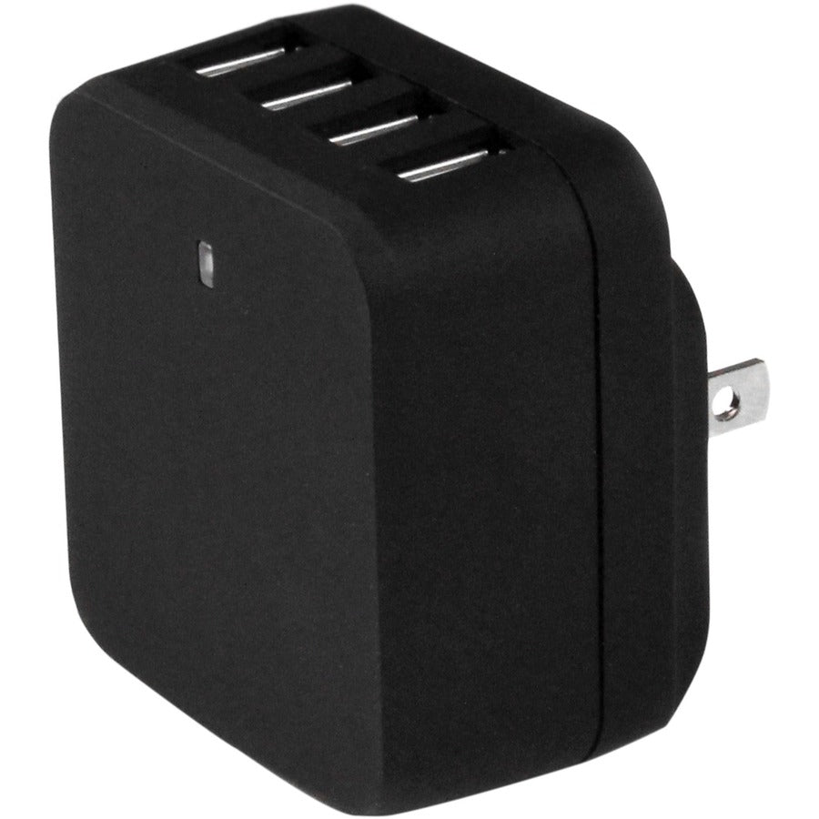 StarTech.com Travel USB Wall Charger â€" 4 Port â€" Black â€" Universal Travel Adapter â€" International Power Adapter â€" USB Charger