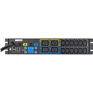 Eaton Metered Input rack PDU, 2U, L6-30P input, 10 ft cord, Single-phase, 200-240V, Outlets: (12) C13 Outlet grip, (4) C19 Outlet grip