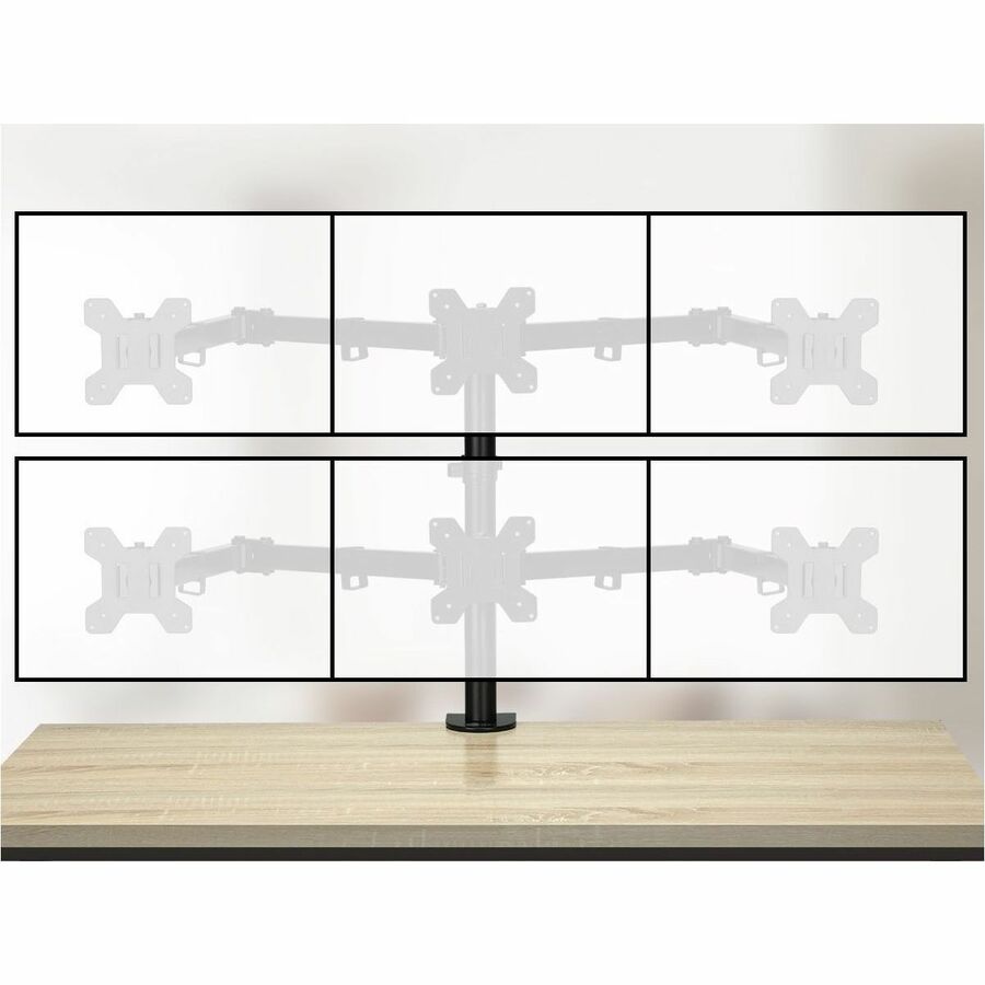 SIIG Articulating Triple Monitor Desk Mount - 13" to 32"