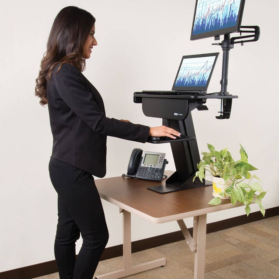 Eaton Tripp Lite Series WorkWise Height-Adjustable Sit-Stand Workstation, Clamp-on