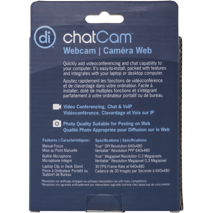 Digital Innovations ChatCam 4310100 Webcam - 1.3 Megapixel - Matte Black, Chrome - USB