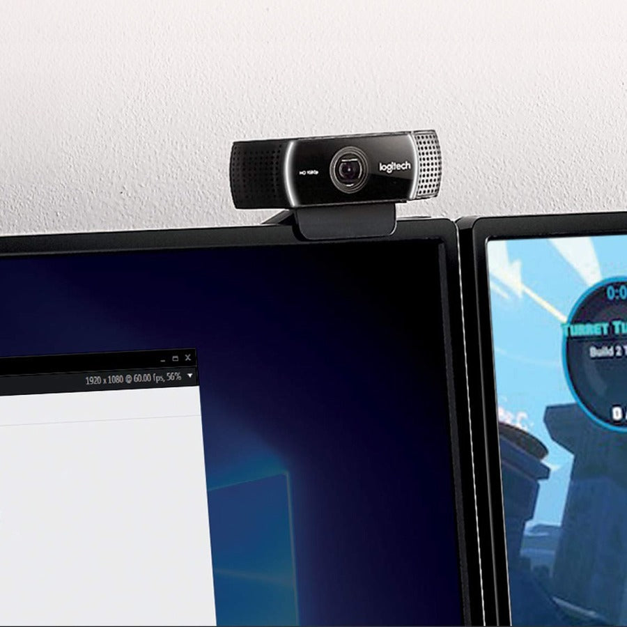 Logitech C922 Webcam - 2 Megapixel - 60 fps - USB 2.0 - 1 Each