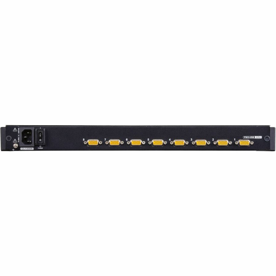 ATEN 8-Port PS/2-USB VGA Single Rail LCD KVM Switch