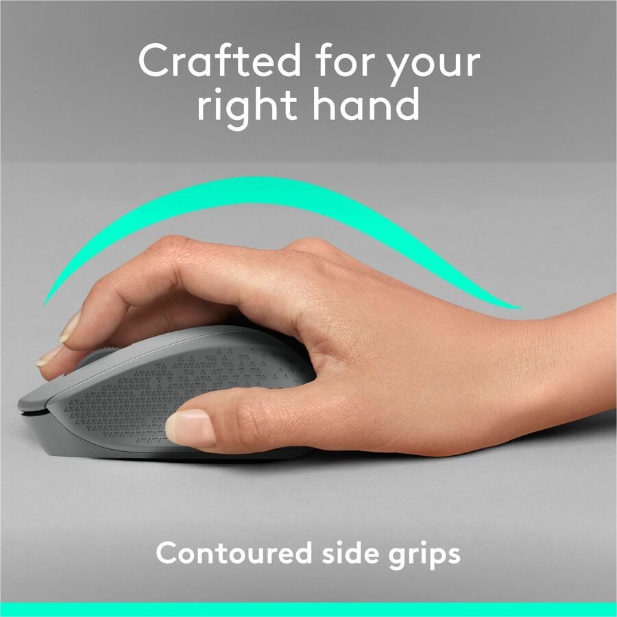 Logitech M330 SILENT PLUS Wireless Mouse, 2.4GHz with USB Receiver, Optical Tracking, Quiet & Lightweight, Gray