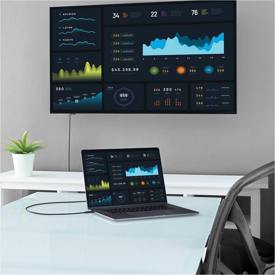 StarTech.com 6ft/2m USB C to VGA Cable - 1920x1200/1080p USB Type C DP Alt Mode to VGA Video Monitor Adapter Cable -Works w/ Thunderbolt 3