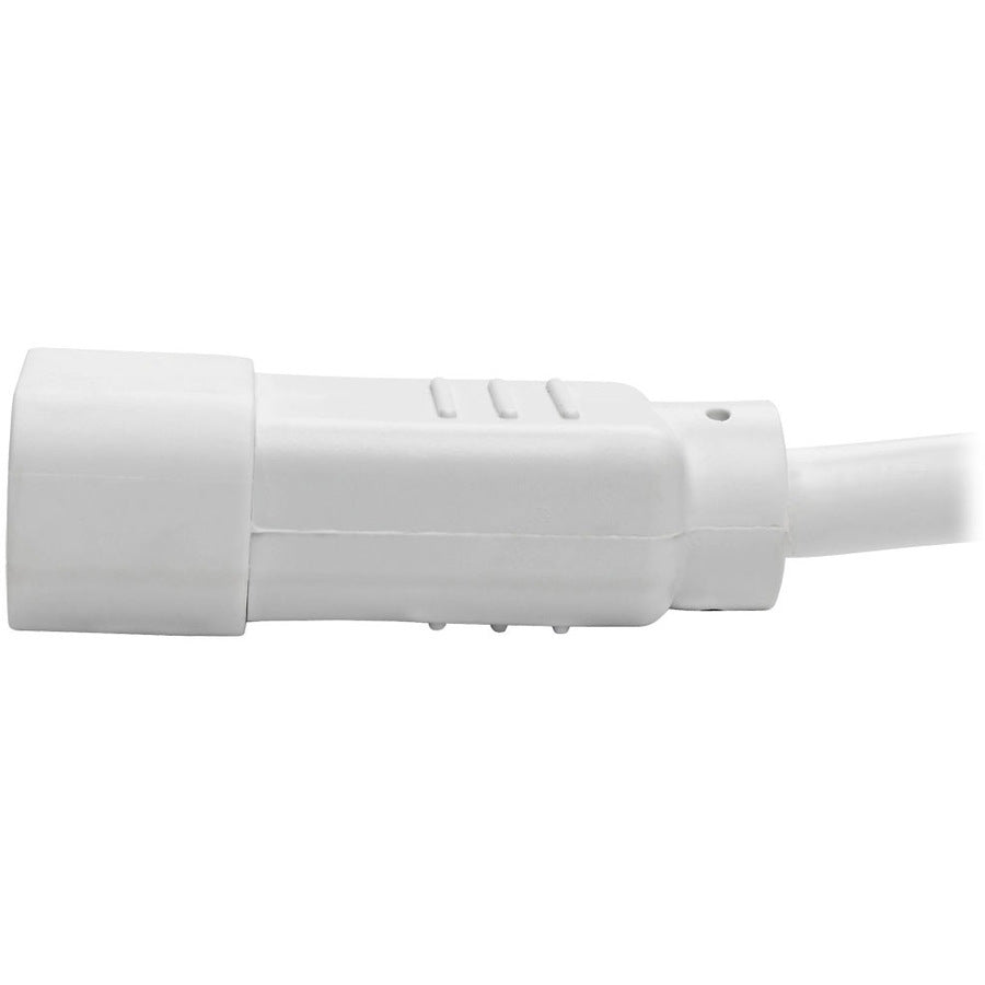 Eaton Tripp Lite Series Power Cord C14 to C15 - Heavy-Duty, 15A, 250V, 14 AWG, 3 ft. (0.91 m), White