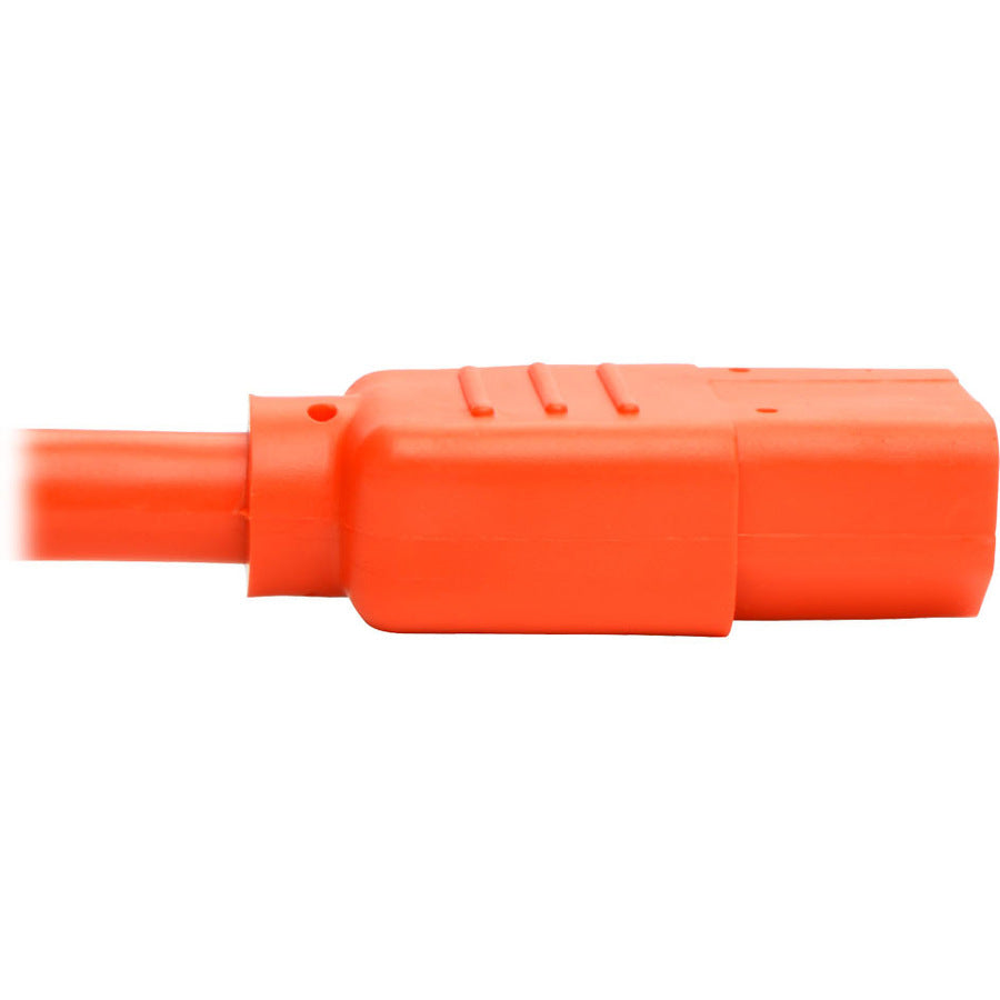 Eaton Tripp Lite Series Heavy-Duty PDU Power Cord, C13 to C14 - 15A, 250V, 14 AWG, 2 ft. (0.61 m), Orange