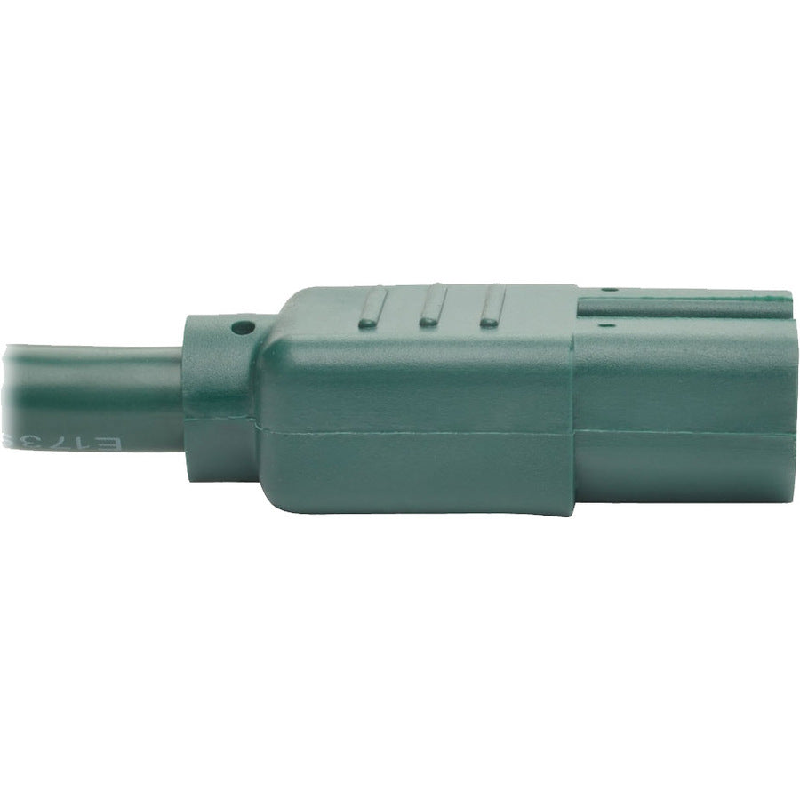 Eaton Tripp Lite Series Power Cord C14 to C15 - Heavy-Duty, 15A, 250V, 14 AWG, 3 ft. (0.91 m), Green