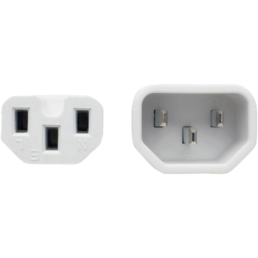 Eaton Tripp Lite Series Power Cord C14 to C15 - Heavy-Duty, 15A, 250V, 14 AWG, 6 ft. (1.83 m), White