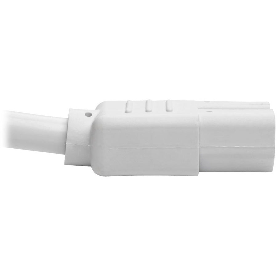 Eaton Tripp Lite Series Power Cord C14 to C15 - Heavy-Duty, 15A, 250V, 14 AWG, 6 ft. (1.83 m), White