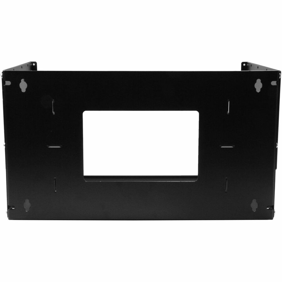 StarTech.com 2-Post 4U Open Frame Wall Mount Network Rack with Built-in Shelf and Adjustable Depth, Computer Rack for IT Equipment, TAA~