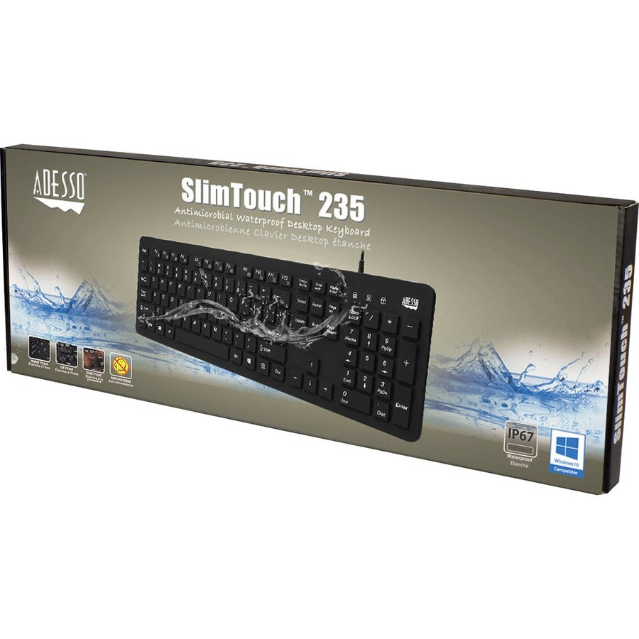 Adesso Antimicrobial Waterproof Desktop Keyboard