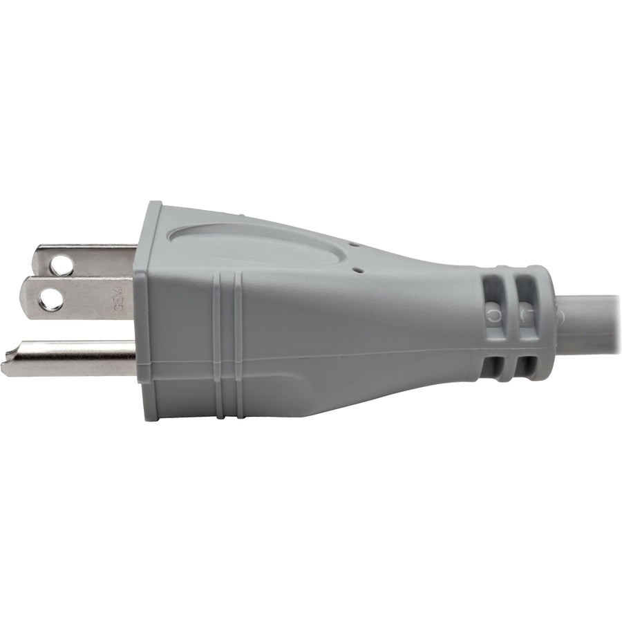 Eaton Tripp Lite Series Hospital-Grade Extension Cord, NEMA 5-15P to NEMA 5-15R - Green Dot, 15A, 125V, 14 AWG, 6 ft. (1.83 m), Gray