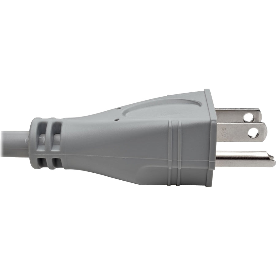 Eaton Tripp Lite Series Hospital-Grade Extension Cord, NEMA 5-15P to NEMA 5-15R - Green Dot, 15A, 125V, 14 AWG, 15 ft. (4.57 m), Gray