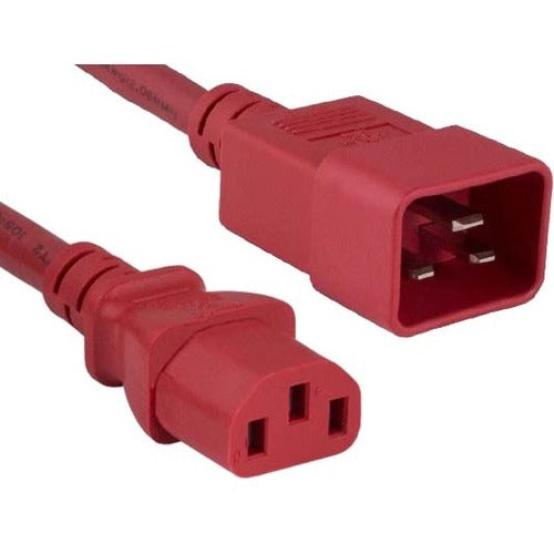 C13 TO C20 3FT RED POWER CORD