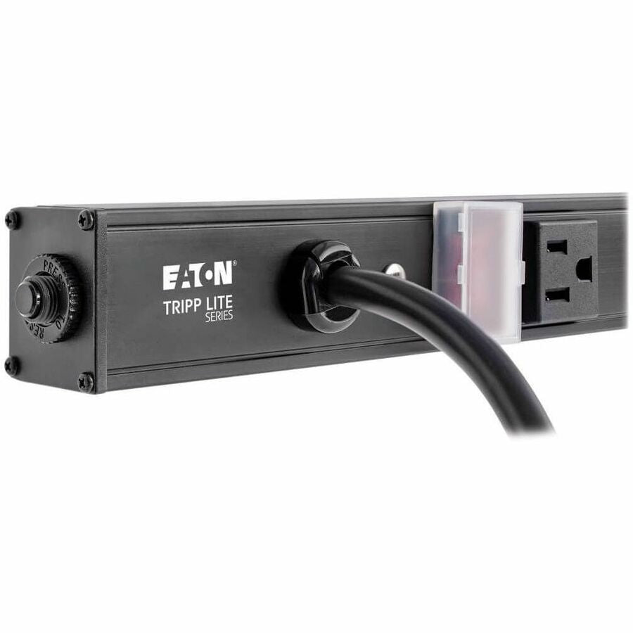 Eaton Tripp Lite Series 12-Outlet Vertical Power Strip, 120V, 15A, NEMA 5-15P, 15 ft. (4.57 m) Cord, 36 in., Black Housing