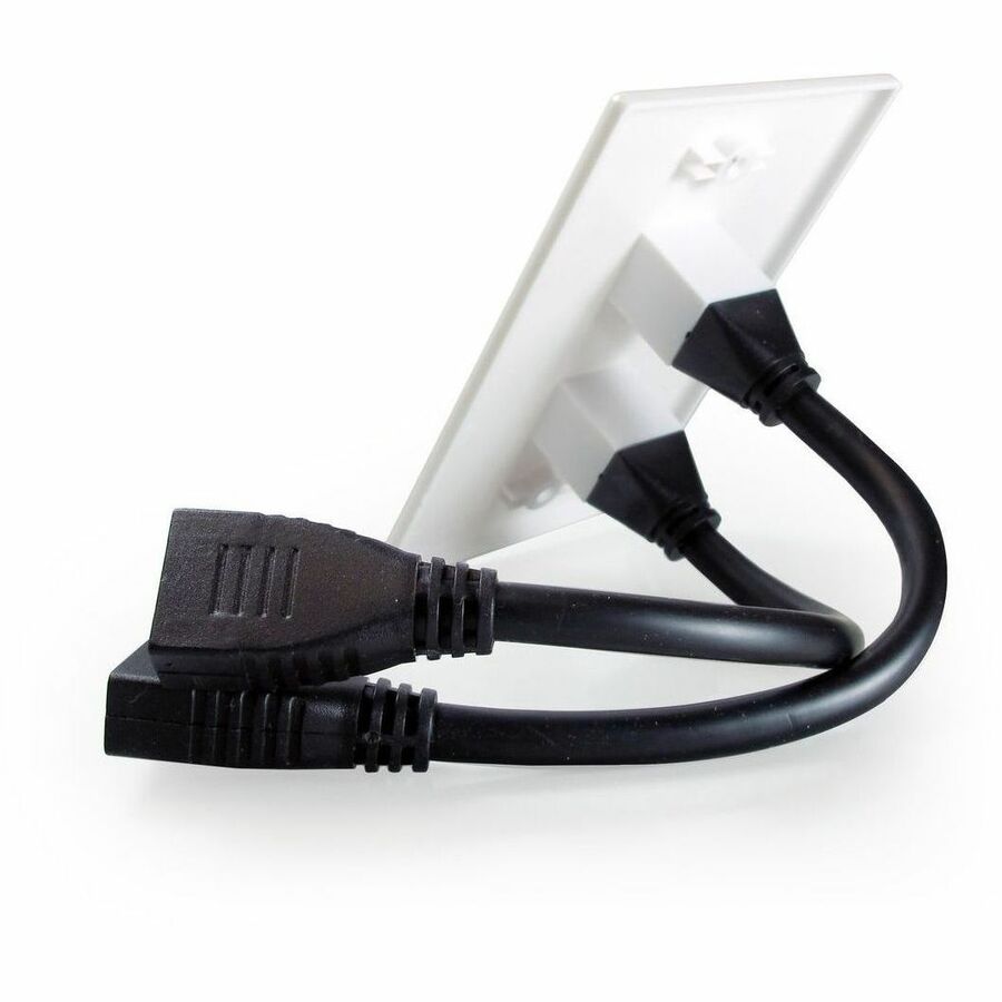 Comprehensive HDMI Wallplate 2 Port Pigtail
