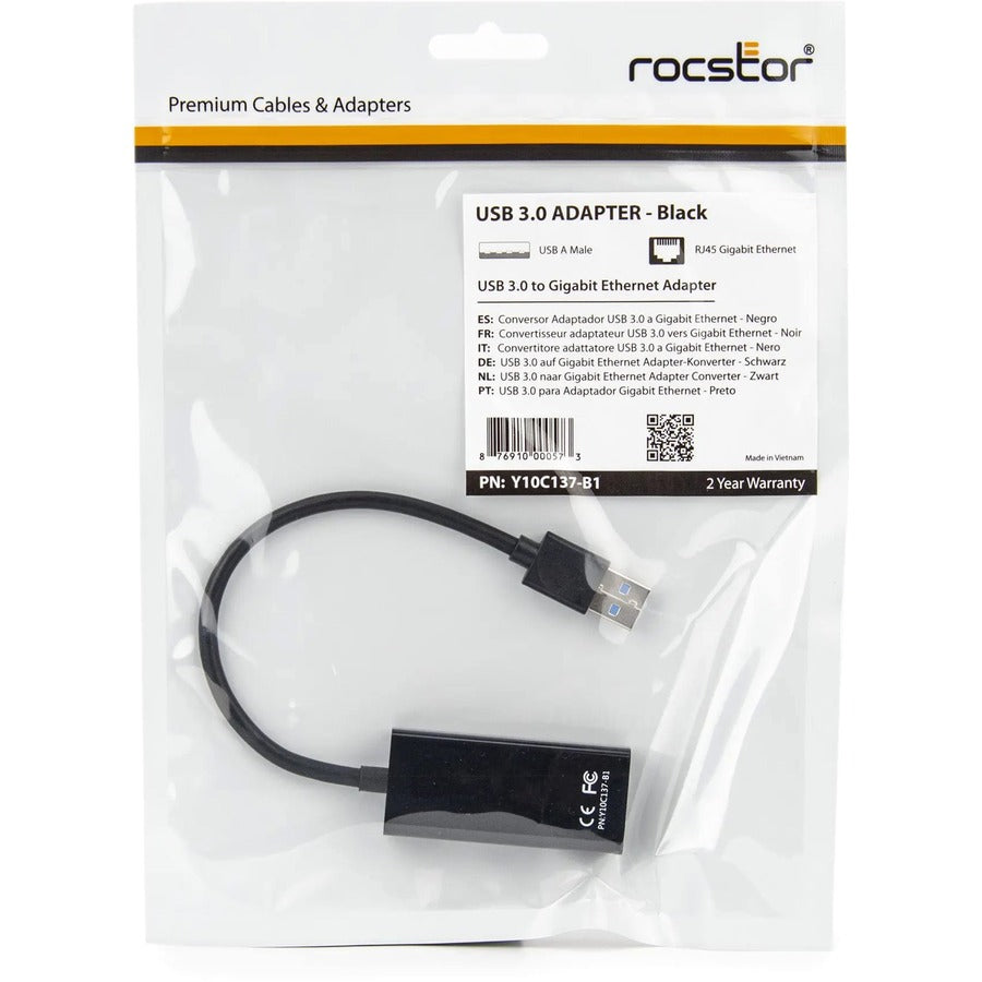 Rocstor Premium USB 3.0 to Gigabit Ethernet NIC Network Adapter