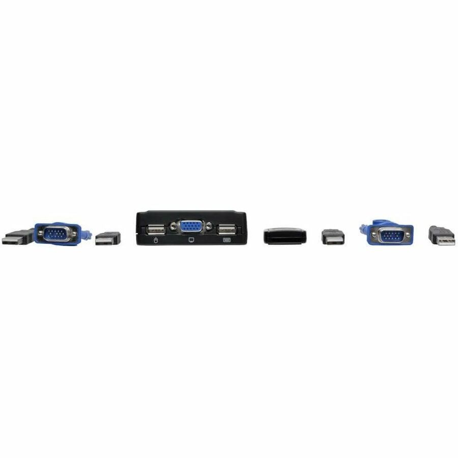 Eaton Tripp Lite Series 2-Port USB/VGA Cable KVM Switch with Cables and USB Peripheral Sharing