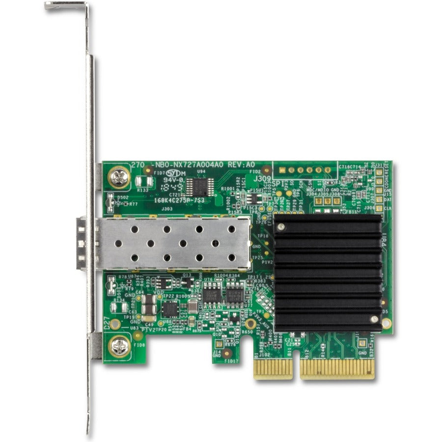TRENDnet 10 Gigabit PCIe SFP+ Network Adapter, Convert A PCIe Slot Into A 10G SFP+ Slot, Supports 802.1Q, Standard & Low-Profile Brackets Included, Compatible With Windows & Linux, Black, TEG-10GECSFP