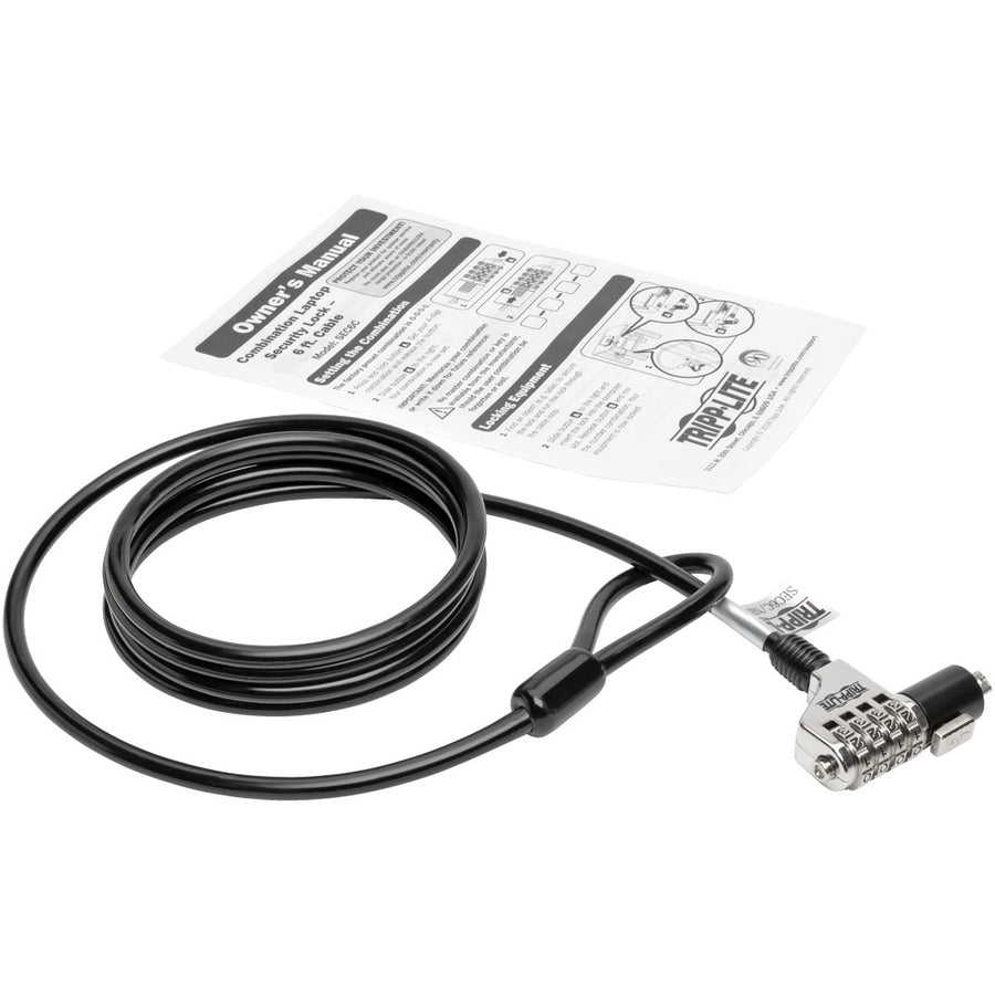 Eaton Tripp Lite Series Security Lock for Laptops and Peripherals, 4-Digit Combination, 6 ft. (1.83 m) Cable