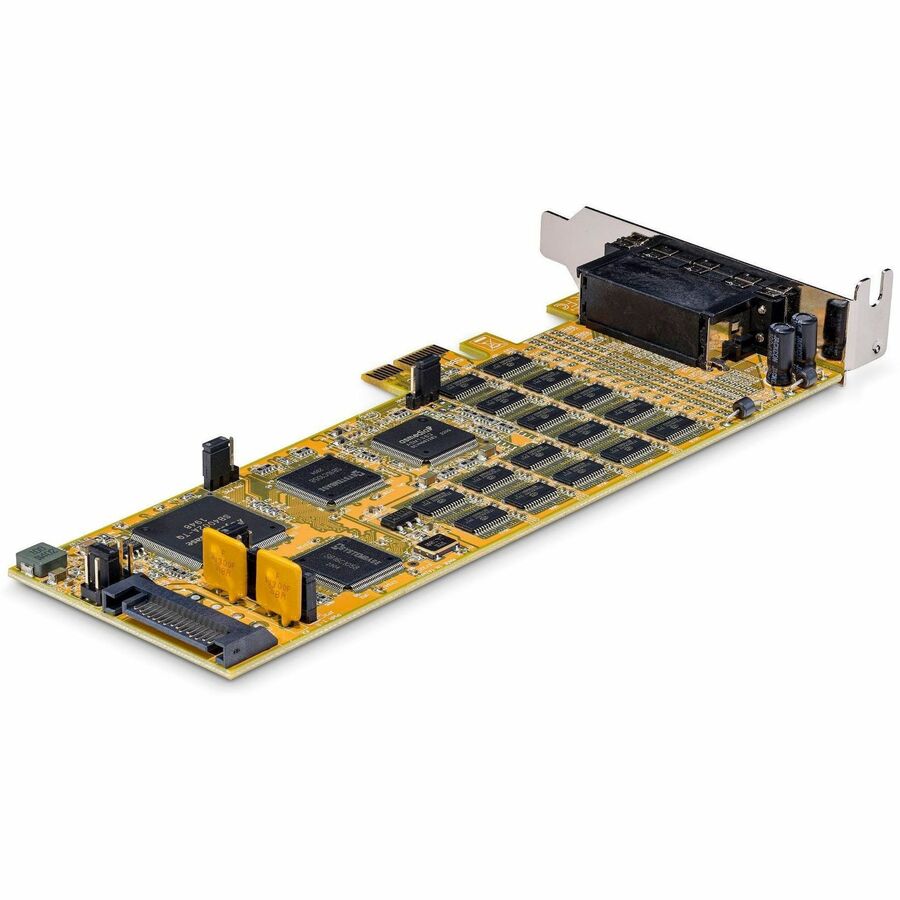 StarTech.com 16 Port PCI Express Serial Card, Low-Profile, High-Speed PCIe Serial Card with 16 DB9 RS232 Ports, TAA
