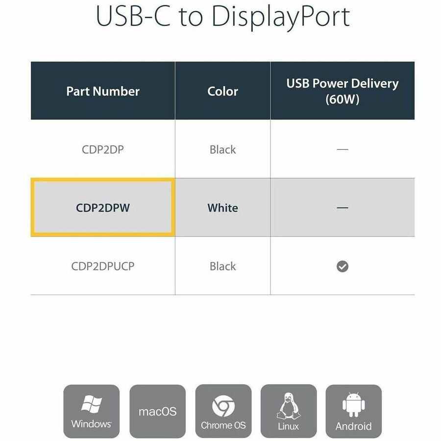 USB C TO DISPLAYPORT ADAPTER DP