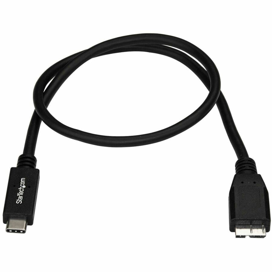 StarTech.com 0.5m USB C to Micro USB Cable - M/M - USB 3.1 Cable (10Gbps) - USB 3.1 Type C to Micro USB Type B Cable