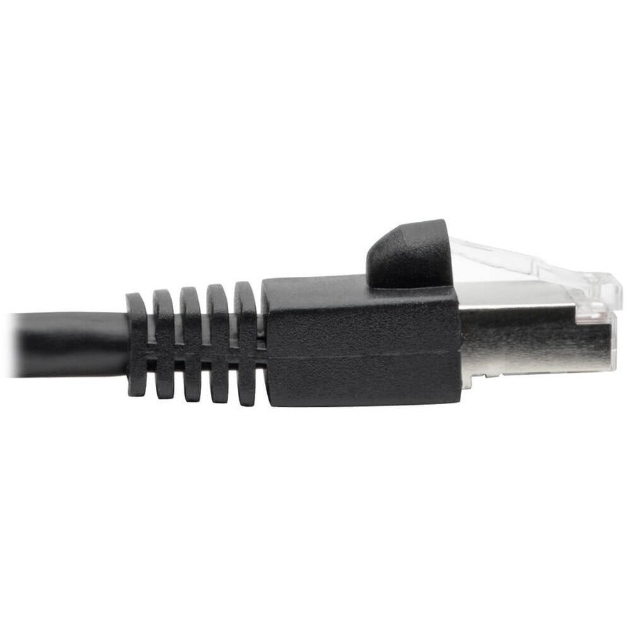 1FT CAT6A BLACK SNAGLESS