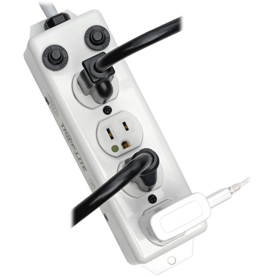 Eaton Tripp Lite Series Safe-IT UL 1363A Medical-Grade Power Strip for Patient-Care Vicinity, 4x 15A Hospital-Grade Outlets, Safety Covers, 7 ft. Cord