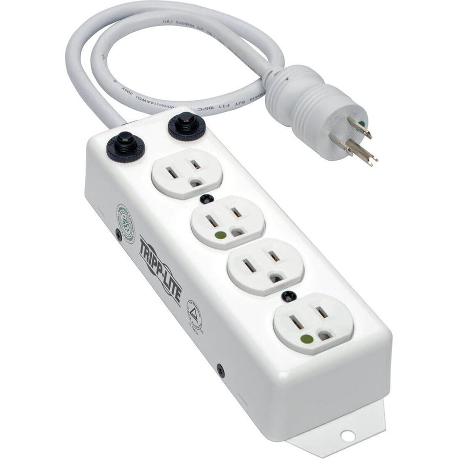 Eaton Tripp Lite Series Safe-IT UL 1363A Medical-Grade Power Strip for Patient-Care Vicinity, 4x 15A Hospital-Grade Outlets, Safety Covers, 7 ft. Cord