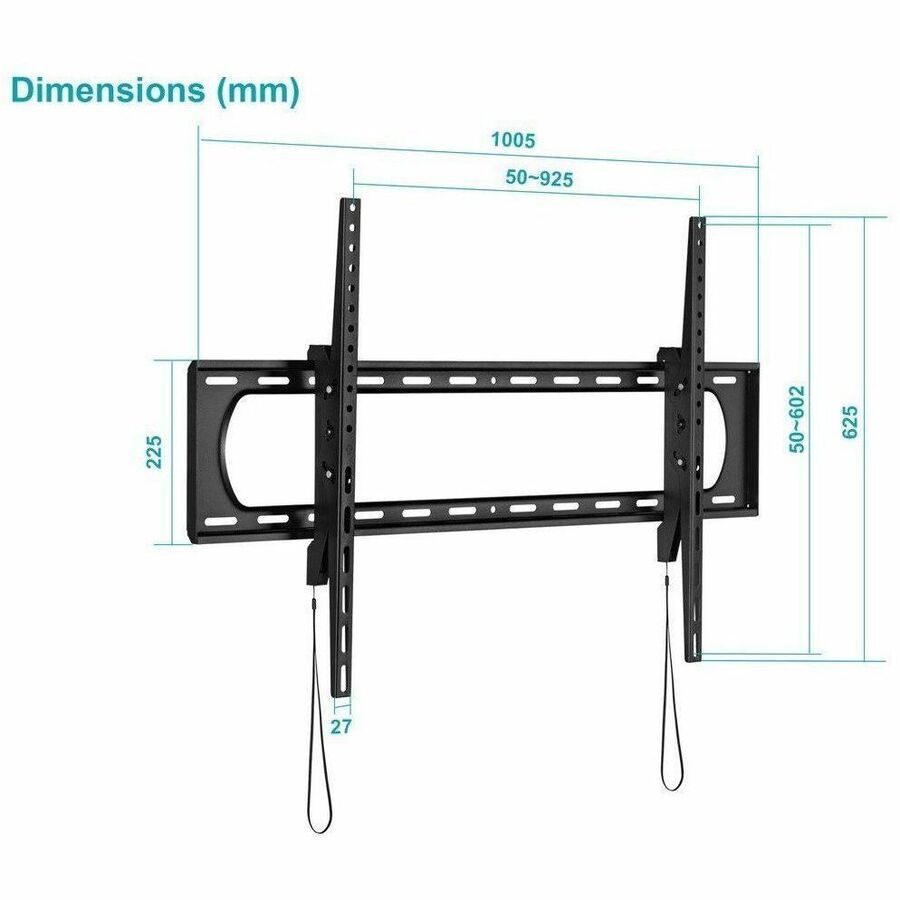 Monoprice Wall Mount for TV, Display - Black