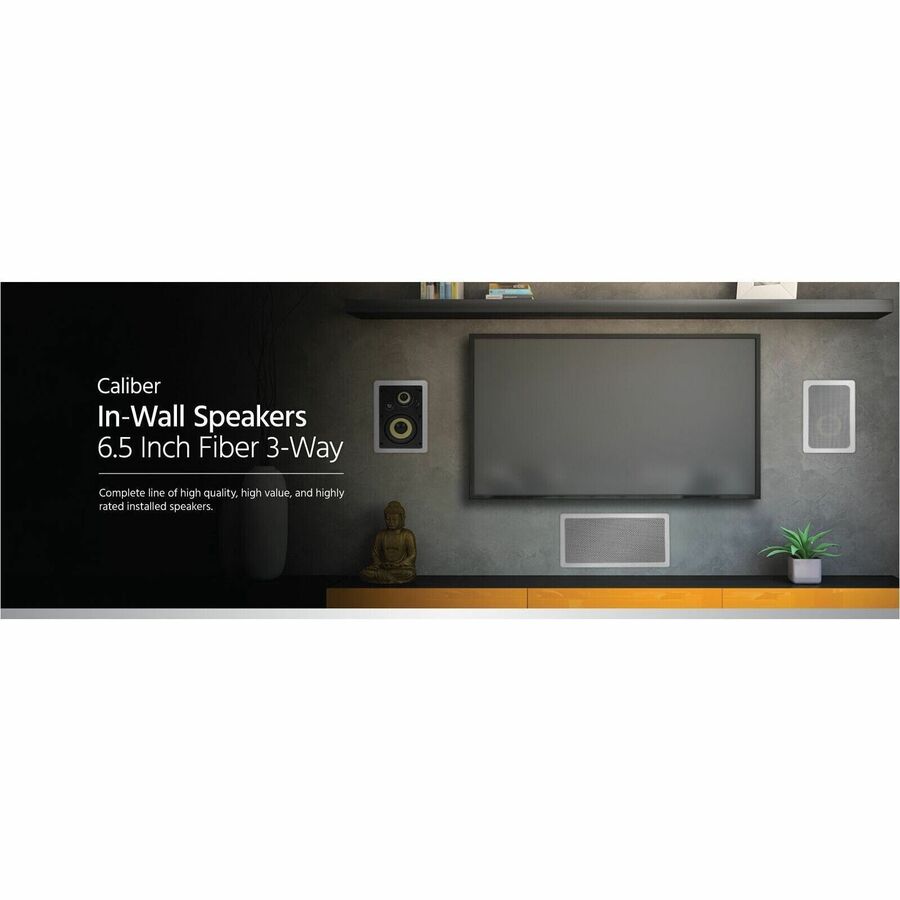 Monoprice Caliber 7607 3-way In-wall Speaker - 80 W RMS